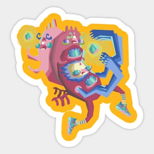 coming and glowing Sticker